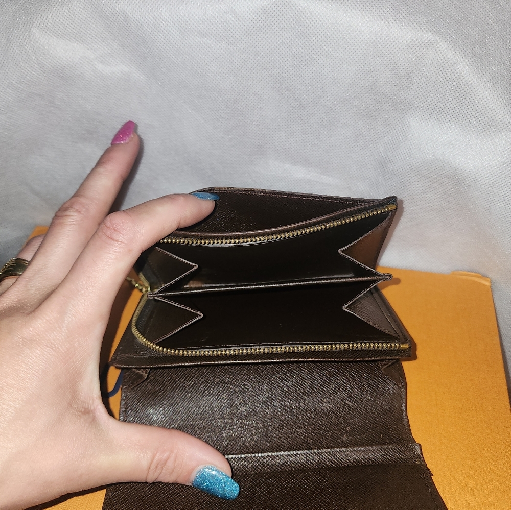 Louis Vuitton Damier Ebene Porte Monnaie Billets Tresor Bifold wallet & coin EUC - Picture 10 of 12